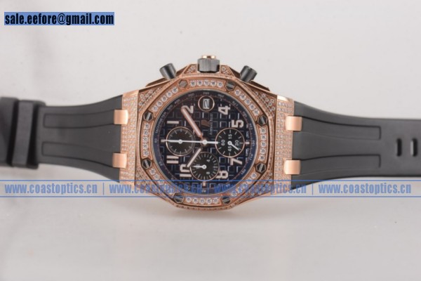 Audemars Piguet Royal Oak Offshore Chrono Watch Rose Gold/Diamonds Perfect Replica 26170st.oo.d101cr.16BL